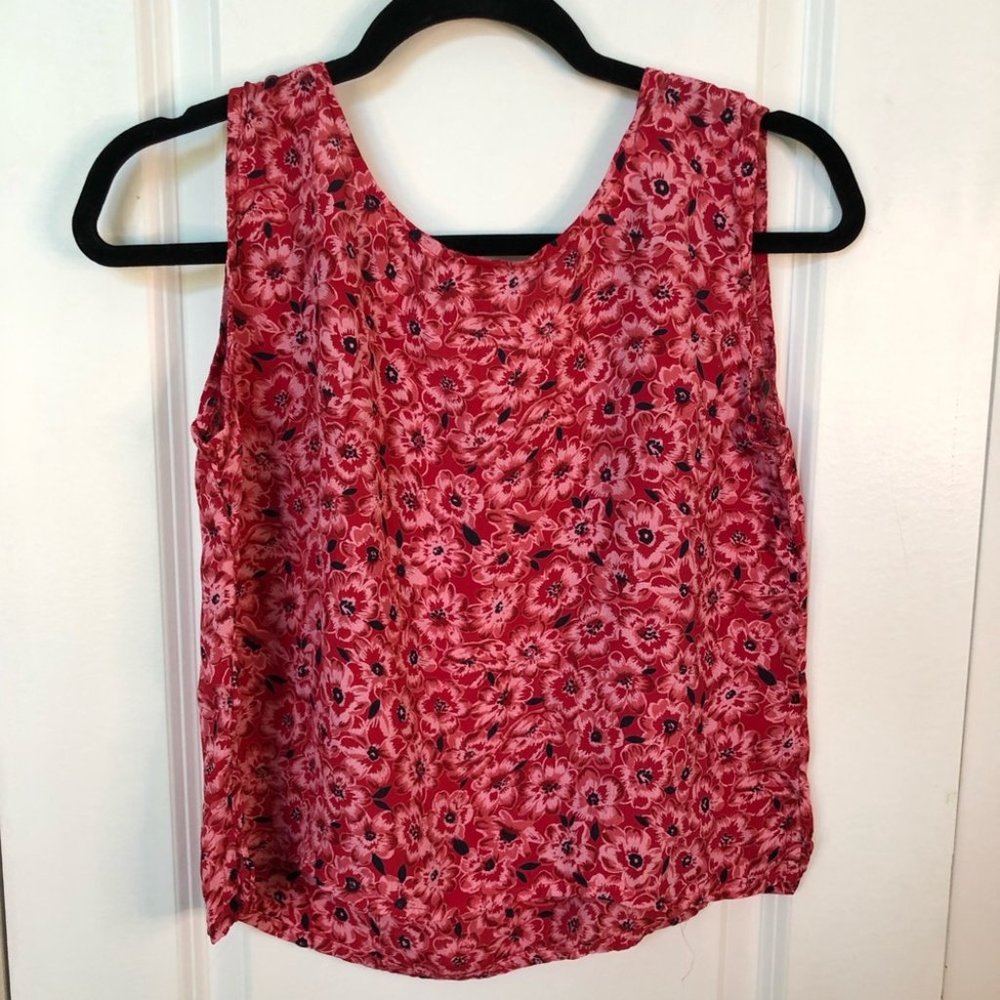 Vintage Code One Red Floral Tank Top - Picture 2 of 4